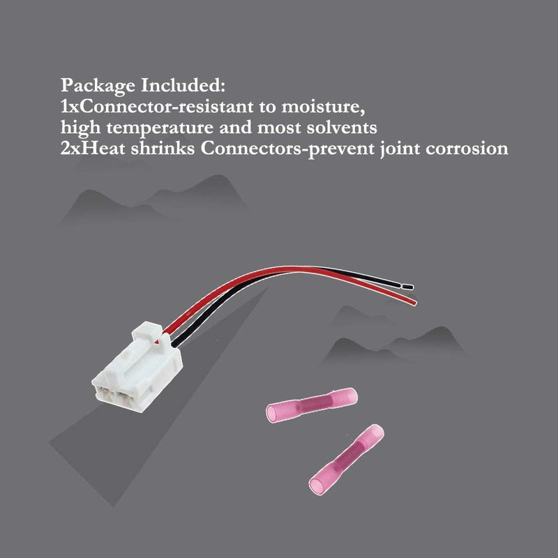 Merlibugo 6 Inch Blower Motor Connector Plug Wire Harness Pigtail Kit with Heat Shrinks Connectors Fits 2005-2016 Toyota Tacoma Replace 82998-12380 90980-10916 - Image 4